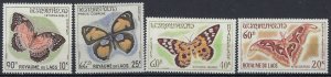 Laos 101-03, C46 MNH 1965 Butterflies