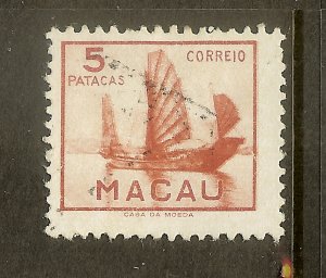 Macau, Scott #363, 5p Sampan, Used