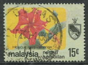 STAMP STATION PERTH Negri Sembilan #96 Flower Type & State Crest Used 1979