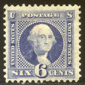 U.S. #126 SCARCE Mint BEAUTY - 1875 6c Washington, RE-ISUE