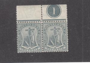 MONTSERRAT # 33 MNH PAIR 2p WITH CONTROL NUMBER