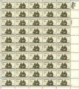 US - Germany Concord Ship Sheet of Fifty 20 Cent Postage Stamps Scott 2040