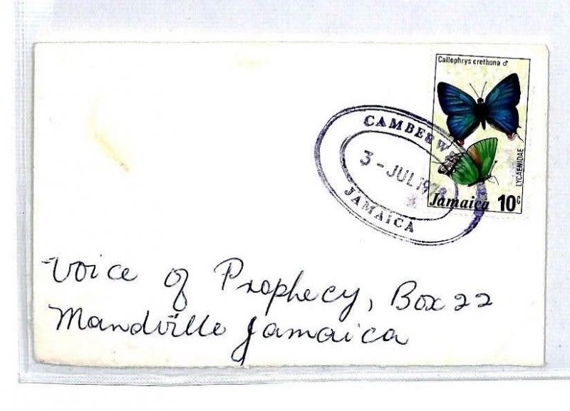 CS83 Jamaica Superb *Camberwell* TRD 1978 Cover BUTTERFLIES {samwells-covers}