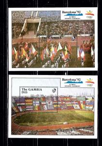 Gambia 1032 35 MNH 1990 Olympics souvenir sheets