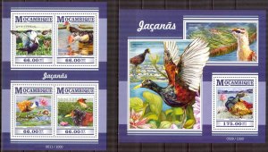 Mozambique 2015 Birds Jacanas Sheet + S/S MNH