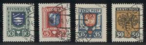 ESTONIA #B28-31, Complete set, used, VF, Scott $88.50