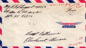 United States Vietnam War Soldier's Free Mail 1967 [A.P.O. 96370] 9th Infantr...