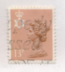 GB Northern Ireland 1971 Scott NIMH21 used - 13p, Queen Elizabeth II