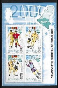 ROMANIA Sc 4378 NH SOUVENIR SHEET OF 2000 - SOCCER CUP