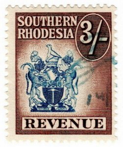 (I.B) Southern Rhodesia Revenue : Duty Stamp 3/-