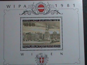 AUSTRIA-1981 SC#B345 WIPA-1981-INTERNATIONAL STAMP EXHIBITION  -MNH S/S VF
