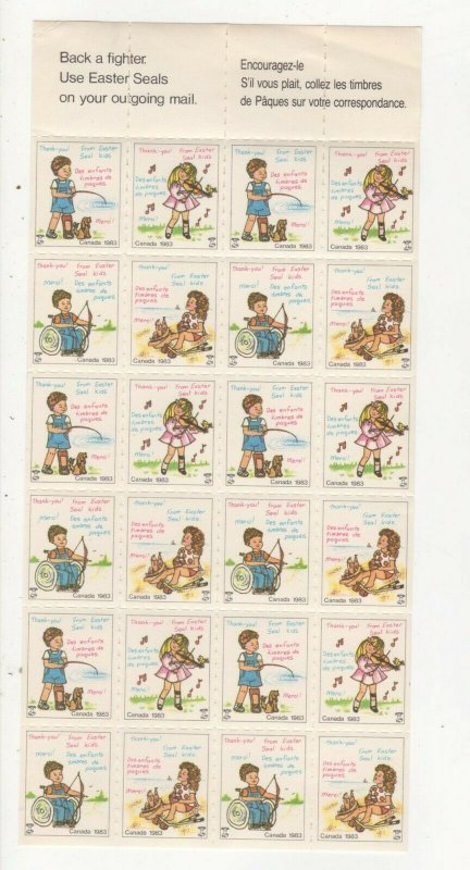 Canada- Easter Seals/Crippled Children 1983 Sheet of 24 Stamps with selvage MNH