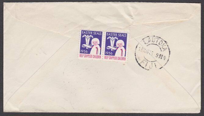 USA 1956 cover with nice franking to LAUTOKA, FIJI.........................L937