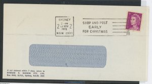 Australia  402A Experimental mail coded on back