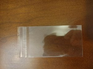 3 x 5 polypropylene Sleeves  Self Closing CLEAR