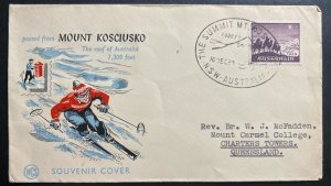 1959 Mt Kosciusko Australia First Day Cover FDC The Roofs Of Australia 