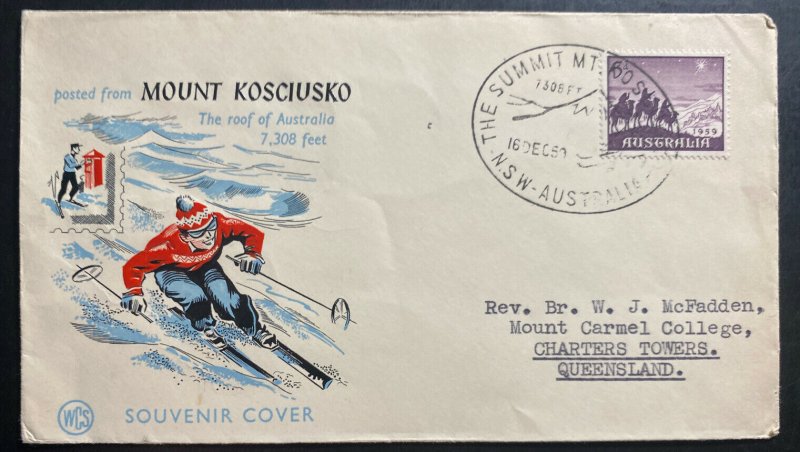 1959 Mt Kosciusko Australia First Day Cover FDC The Roofs Of Australia 