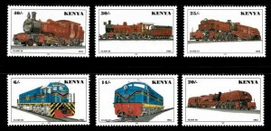 Kenya 1997 - Locomotives, Trains - Set of 6v - Scott 707-12 - MNH