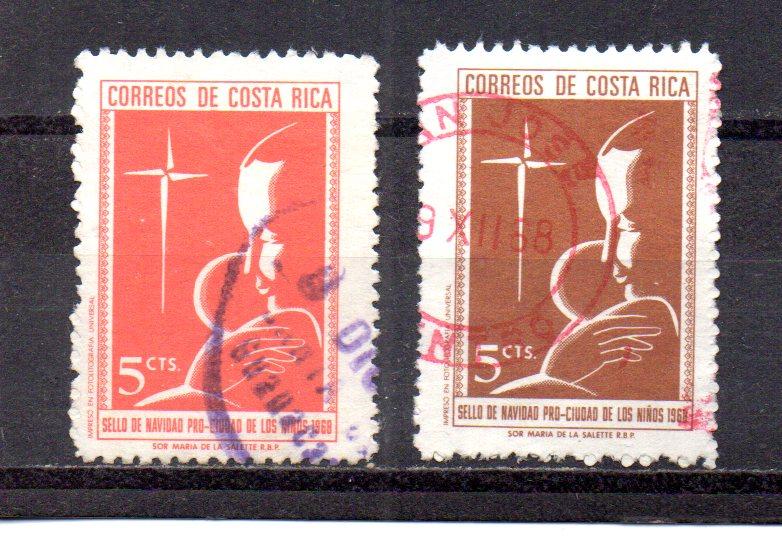 Costa Rica RA38,RA40 used