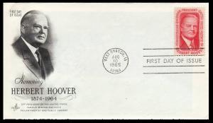Herbert Hoover 1965 Artcraft U/A FDC  BIN 4976