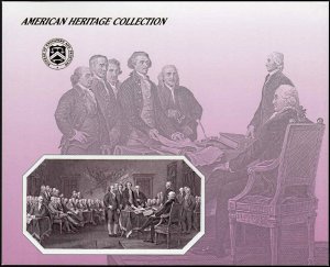 1989 BEP Souvenir Card American Heritage - Declaration of Independence B-130