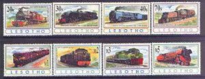 LESOTHO - 1993 - African Railways - Perf 8v Set - Mint Never Hinged