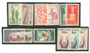 Togo #270/276/309/312/328- Unused Single