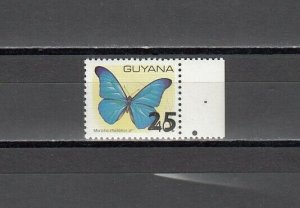 Guyana, Scott cat. 1812. Butterfly value Surcharged 25.