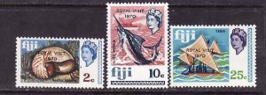 Fiji-Sc#286-8- id9-unused NH set-Marine Life-QEII Royal Visit-1970-