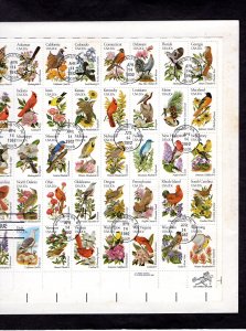 2003Ac State Birds & Flowers, full sheet FDC LL/P (#22222)