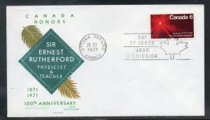 Canada #534 Rutherford FDC Jackson Cachet unaddr C791