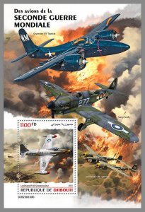 DJIBOUTI 2023 MNH WWII Planes S/S #530b