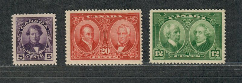 Canada Sc#146-148 M/LH/VF-EF, Cv. $41.50