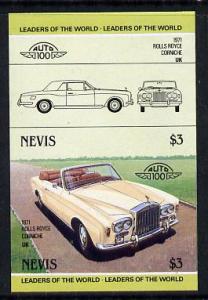 Nevis 1985 $3 Rolls Royce Corniche (1971) unmounted mint ...