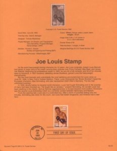 2766 29c JOE LEWIS - BOXING - Souvenir Page