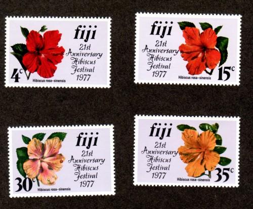 Fiji # 376-379 Mint Flowers!