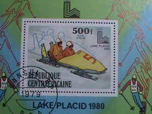 CENTRAL AFRICA-1979 OLYMPIC GAMES LAKE PLACID'80- CTO S/S VERY FINE