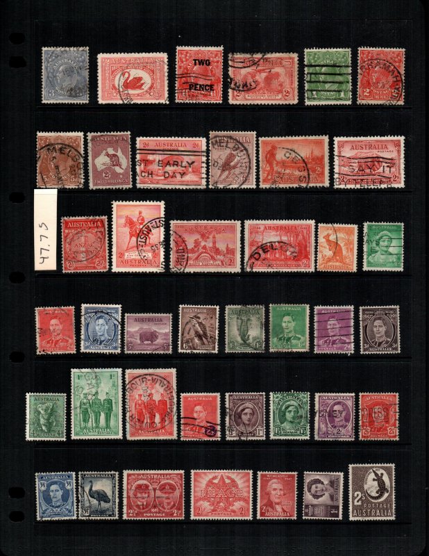 Australia  41 different used cat $48.00