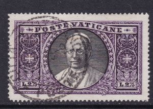 Vatican City Scott 31,  1933 Pope Pius XI 2.75 L, XF Used.  Scott $90