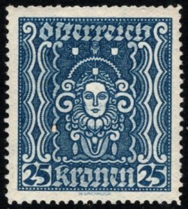 1922 Austria Scott #- 289 25 Kroner Symbols of Arts and Science Set/4 Unused