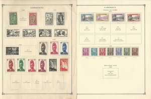 Cameroun Stamp Collection on 16 Scott & Harris Pages, 1900-1971, JFZ
