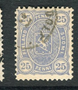 FINLAND; 1885 classic Numeral new colour issue used Shade of 25p.