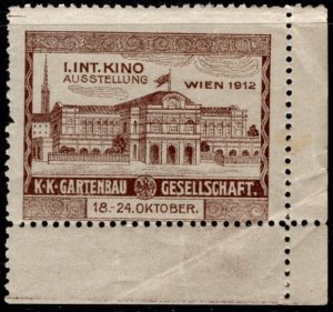 1912 German International Cinema Exhibition K. K. Horticultural Society MNH