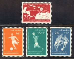 Netherlands Antilles Scott B31-34 Unused LHOG - 1957 Soccer Championships