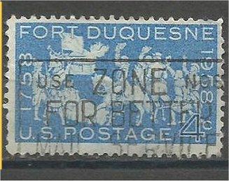 UNITED STATES, 1958, used 4c Fort Duquesne Scott 1123