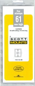 Scott/Prinz Pre-Cut Strips 215mm Long Stamp Mounts 215x61 #938 Clear