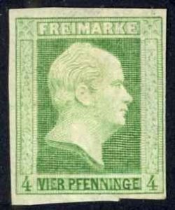 Germany Prussia Sc# 1 MH 1856 4pf King Frederick William IV