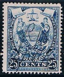 USA 25c Philadelphia Documentary Stamp Tax, used, VF