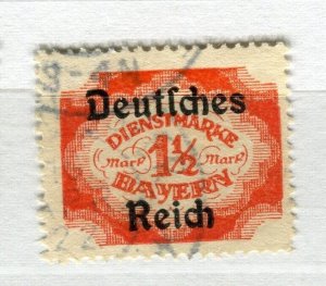 GERMANY; BAVARIA 1920 early Official Optd. issue fine used 1.5M. value