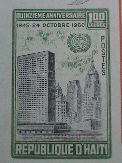 HAITI-1960 U.N. HEADQUARTER NY-USA 15TH ANNIVERSARY  IMPERF:-S/S MNH VERY FINE